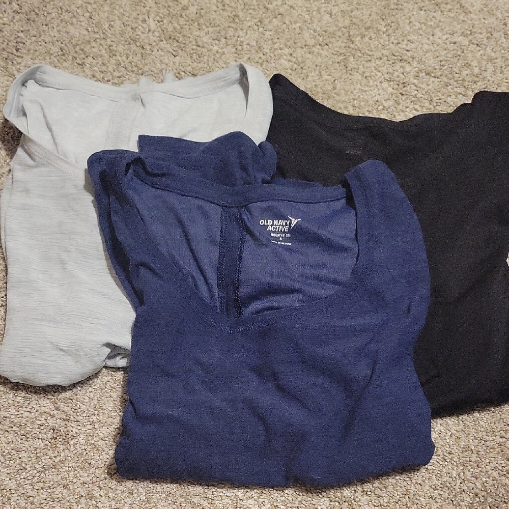 Old Navy Athletic T-Shirt Bundle - Blue, Black, Gray